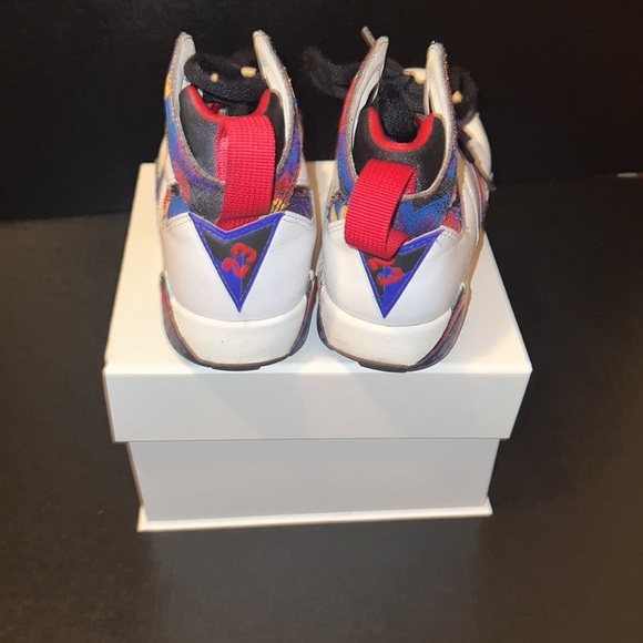 Nike Air Jordan Retro 7 “Nothing But Net” Ugly Sweater Sneakers | Youth Size 4.5 - Picture 4 of 9
